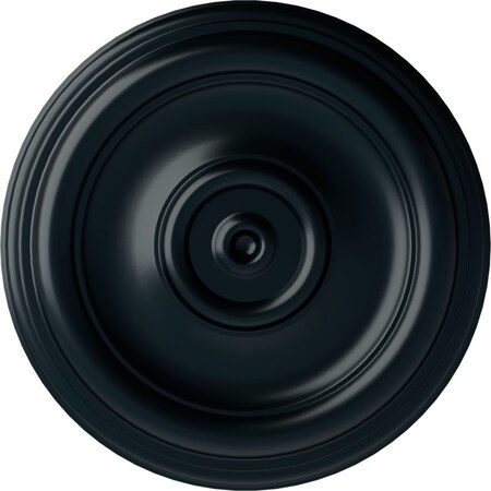 Ekena Millwork Traditional Ceiling Medallion (Fits Canopies up to 2 3/4"), Hand-Painted Night Shade, 12"OD x 1"P CM12TRNSF
